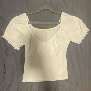 Altar'd State Cream Puff Sleeve Blouse